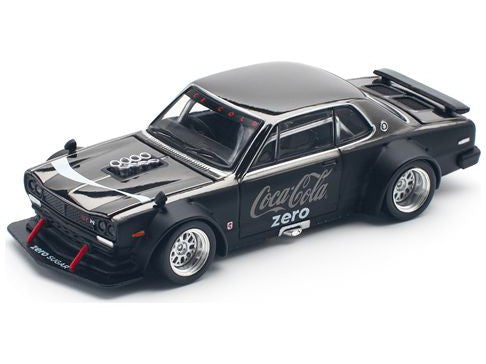 Skyline GT-R V8 Drift (Hakosuka) Coca Cola Chrome Black - 1:64 Scale Model Car-Pop Race-Diecast Model Centre