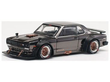 Nissan Skyline GT-R V8 Drift (Hakosuka) Dark Chrome - 1:64 Scale Model Car-Pop Race-Diecast Model Centre