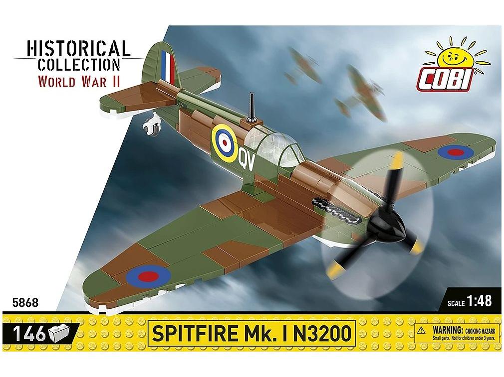 Spitfire MK.I N3200 146 KL. WWII Cobi Brick Build Kit-Cobi-Diecast Model Centre