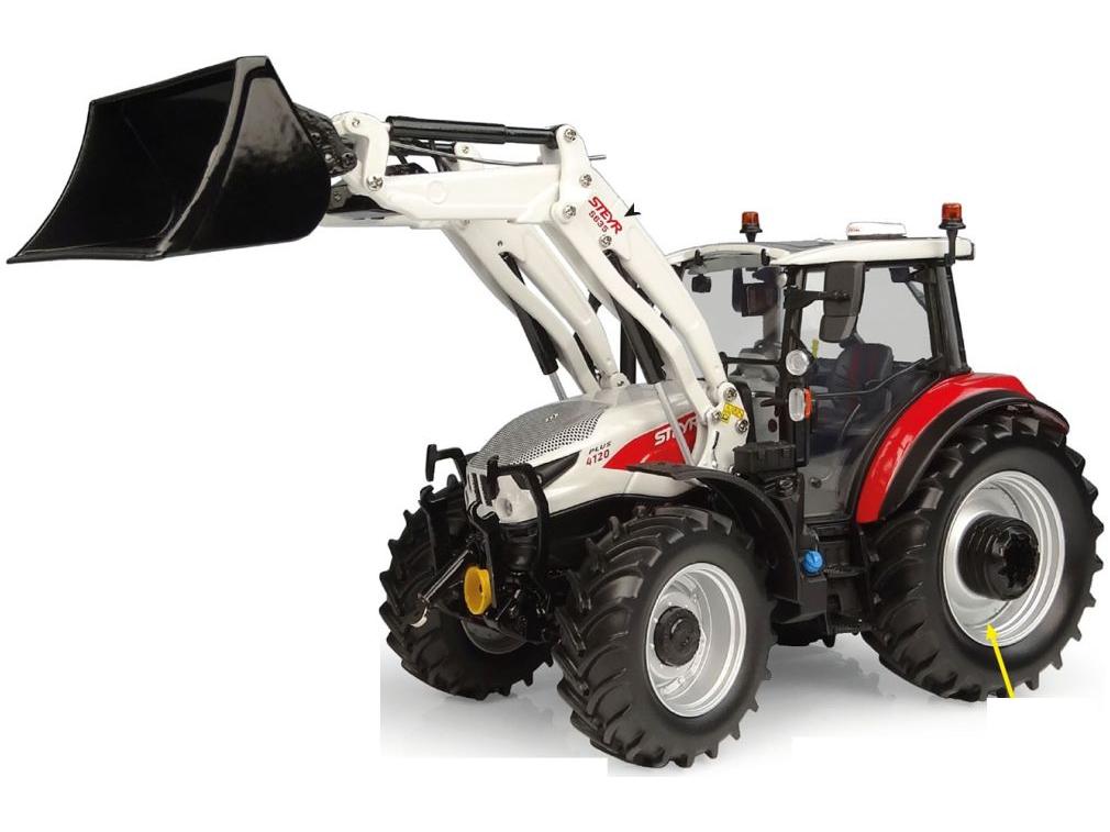 Steyr 4120 Plus Tractor w/Front Loader 1:32 Scale Universal Hobbies Diecast Model-Universal Hobbies-Diecast Model Centre