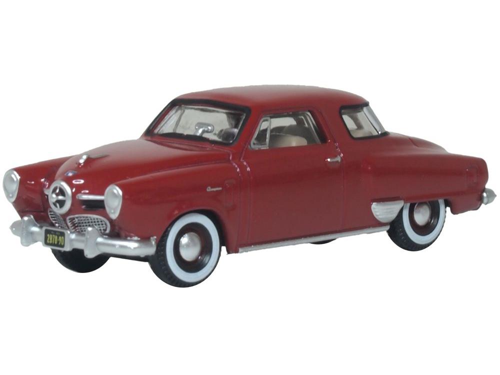 Studebaker Champion Starlight Coupe 1950 Commanche Red 1:76 Scale Oxford Diecast Model Car-Oxford Diecast-Diecast Model Centre