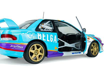 Subaru Impreza S5 WRC99 Green Belgium Ypres Westhoek Rally 1998 #2 Mevius Fortin 1:18 Scale Diecast Model Car – Solido-Solido-Diecast Model Centre