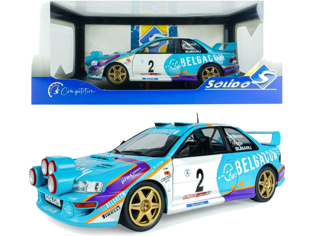 Subaru Impreza S5 WRC99 Green Belgium Ypres Westhoek Rally 1998 #2 Mevius Fortin 1:18 Scale Diecast Model Car – Solido-Solido-Diecast Model Centre