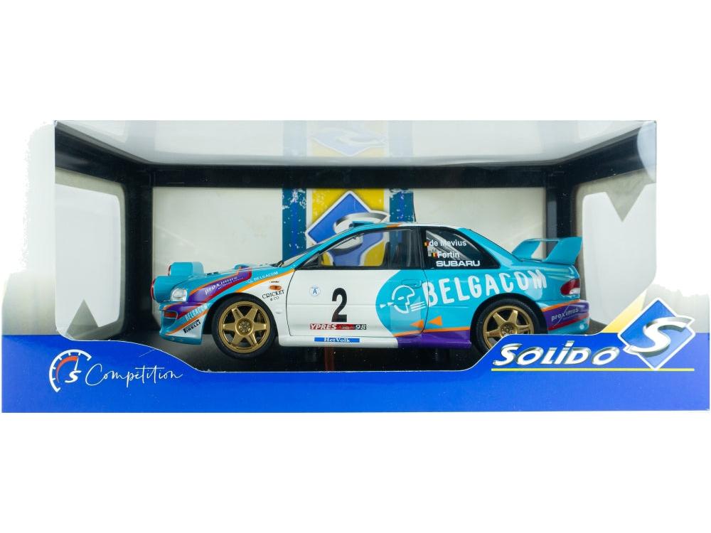Subaru Impreza S5 WRC99 Green Belgium Ypres Westhoek Rally 1998 #2 Mevius Fortin 1:18 Scale Diecast Model Car – Solido-Solido-Diecast Model Centre