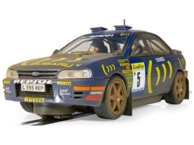 Subaru Impreza WRX - 1995 Carlos Sainz in Clear Box 1:32 Scale Scalextric-Scalextric-Diecast Model Centre