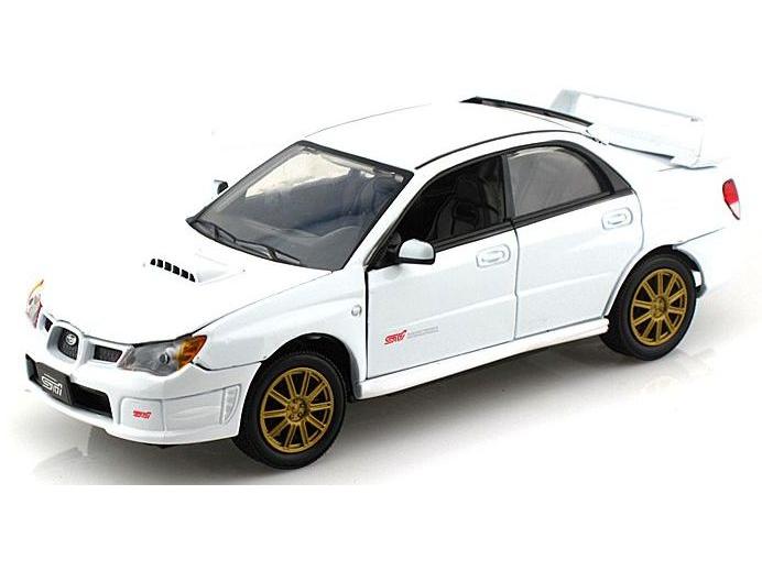 Subaru Impreza WRX STi White 1:24 Scale Diecast Car – Motormax-Motormax-Diecast Model Centre