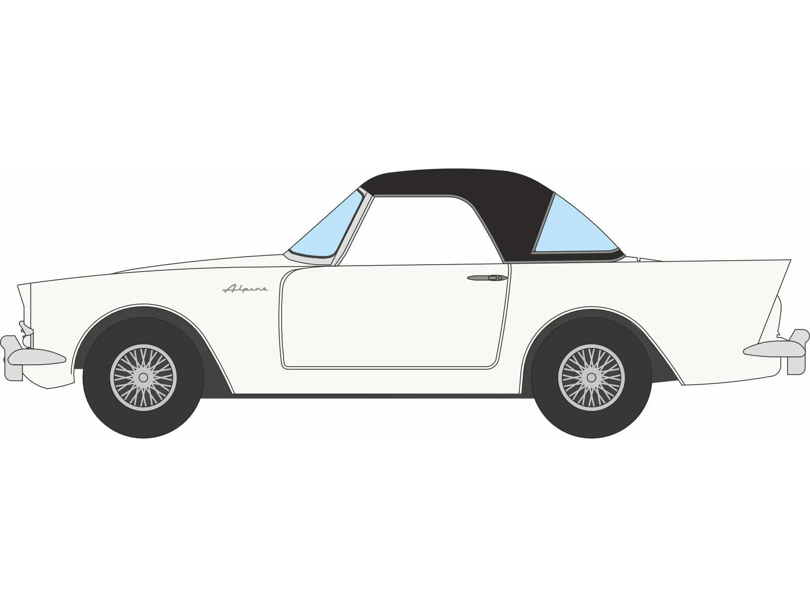 Sunbeam Alpine Series 2 Hard Top Old English White 1:76 Scale Diecast Car – Oxford Diecast-Oxford Diecast-Diecast Model Centre