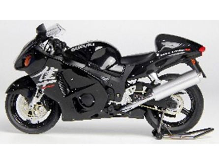 Suzuki GSX1300R Hayabusa 2001 Black 1:12 Scale LCD Diecast Model