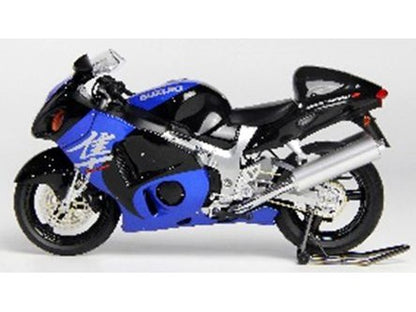 Suzuki GSX1300R Hayabusa 2001 Blue/Black 1:12 Scale LCD Diecast Model