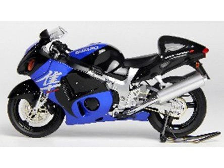 Suzuki GSX1300R Hayabusa 2001 Blue/Black 1:12 Scale LCD Diecast Model