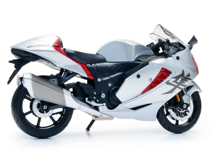 Suzuki Hayabusa 2021 silver 1:12 Scale Motorcycle Model