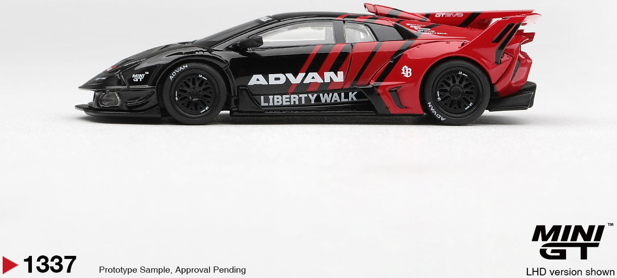 Lamborghini LB-Silhouette Works Murcielago GT EVO Advan (RHD) 1:64 Scale Diecast Car – MINI GT