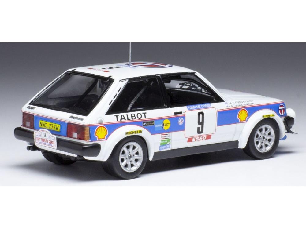 Talbot Sunbeam Lotus #9 Talbot Sport Tour de Corse 1981 H.Toivonen/F.Gallagher 1:43 Scale IXO Diecast Model Car-IXO-Diecast Model Centre