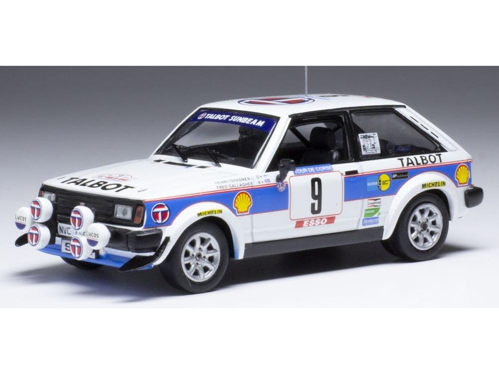Talbot Sunbeam Lotus #9 Talbot Sport Tour de Corse 1981 H.Toivonen/F.Gallagher 1:43 Scale IXO Diecast Model Car-IXO-Diecast Model Centre