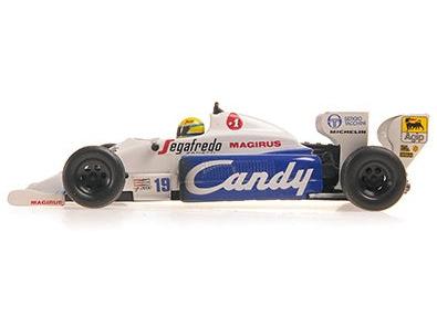 Toleman Hart TG184 (Dirty Version) 2nd F1 Monaco GP 1984, Ayrton Senna 1:43 Scale Diecast Car – Minichamps-Minichamps-Diecast Model Centre
