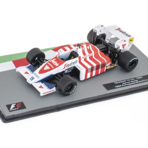 Toleman TG184 #19 F1 Portuguese GP 1984 Ayrton Senna - 1:43 Scale Model Car