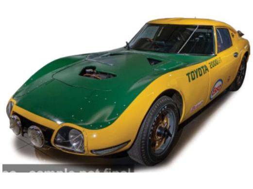 Toyota 2000 GT Yellow/Green 1966 1:64 Scale IXO Diecast Model Car-IXO-Diecast Model Centre