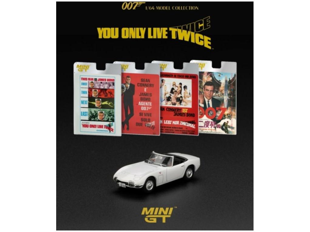 Toyota 2000GT Roadtser You Only Live Twice (RHD) English Blister Packaging 1:64 Scale MINI GT Diecast Model Car-MINI GT-Diecast Model Centre