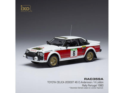 Toyota Celica 2000 GT (RA40) #6 Toyota Tea Portugal 1980 O.Andersson/H.Liddon 1:43 Scale IXO Diecast Model Car-IXO-Diecast Model Centre