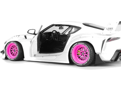 Toyota GR Supra Liberty Walk Body Kit White Pink 2025 1:18 Scale Diecast Model Car – Solido-Solido-Diecast Model Centre
