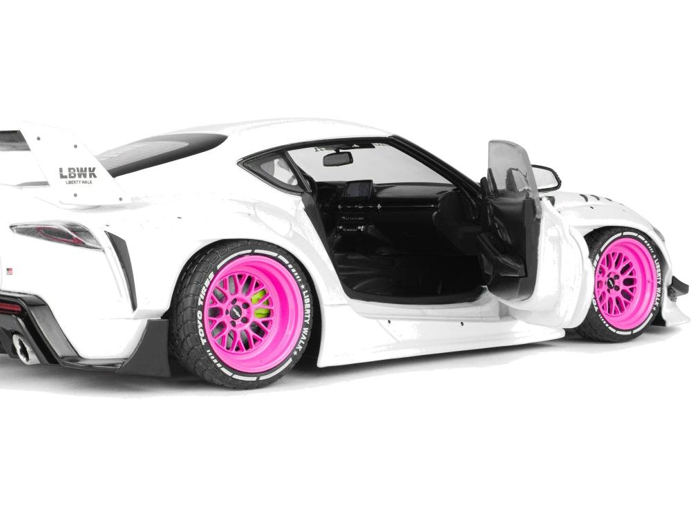 Toyota GR Supra Liberty Walk Body Kit White Pink 2025 1:18 Scale Diecast Model Car – Solido-Solido-Diecast Model Centre