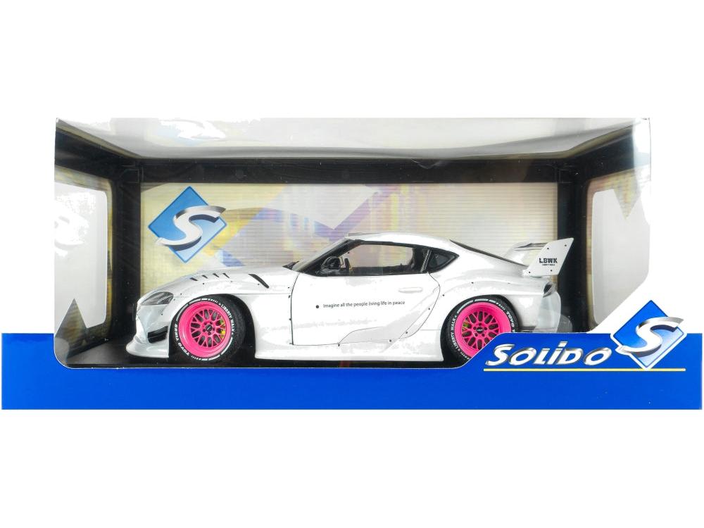 Toyota GR Supra Liberty Walk Body Kit White Pink 2025 1:18 Scale Diecast Model Car – Solido-Solido-Diecast Model Centre