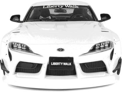 Toyota GR Supra Liberty Walk Body Kit White Pink 2025 1:18 Scale Diecast Model Car – Solido-Solido-Diecast Model Centre