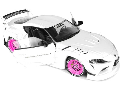 Toyota GR Supra Liberty Walk Body Kit White Pink 2025 1:18 Scale Diecast Model Car – Solido-Solido-Diecast Model Centre
