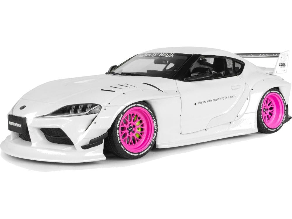 Toyota GR Supra Liberty Walk Body Kit White Pink 2025 1:18 Scale Diecast Model Car – Solido-Solido-Diecast Model Centre