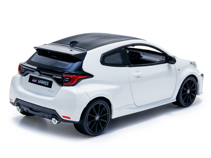 Toyota GR Yaris 2021 white 1:24 Scale Model Car