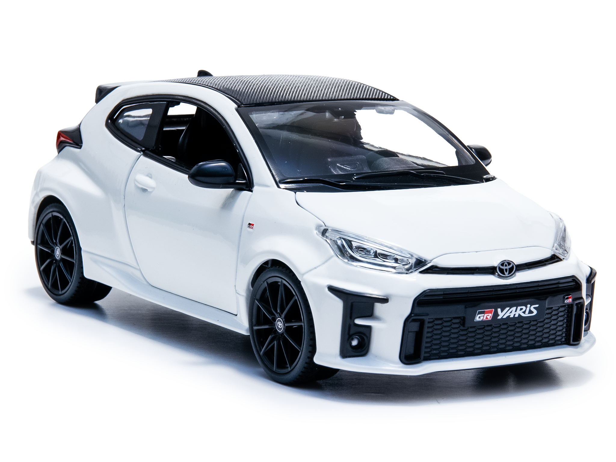 Toyota GR Yaris 2021 white 1:24 Scale Model Car