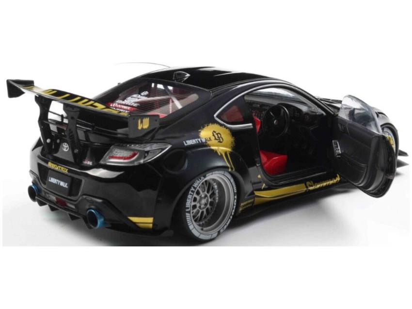 Toyota GR86 Liberty Walk Body Kit Black and Gold 2024 1:18 Scale Solido Diecast Model Car-Solido-Diecast Model Centre