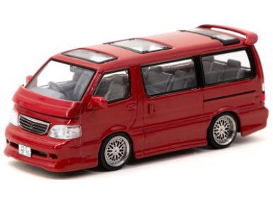Toyota Hiace Waggon Customs red - 1:64 Scale Diecast Model Car-Tarmac Works-Diecast Model Centre