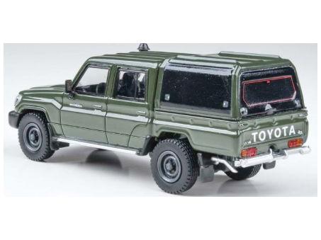 Toyota Land Cruiser Double Cab Pickup w/Canopy LC79 Military Green (RHD) 2014 1:64 Scale Paragon Diecast Model Car-Paragon-Diecast Model Centre