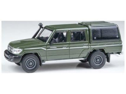 Toyota Land Cruiser Double Cab Pickup w/Canopy LC79 Military Green (RHD) 2014 1:64 Scale Paragon Diecast Model Car-Paragon-Diecast Model Centre