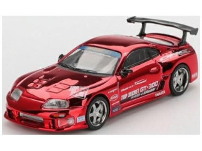 Toyota Supra (A80) GT-300 Top Secret Red Chrome (LHD) 1:64 Scale Diecast Model Car – MINI GT-MINI GT-Diecast Model Centre
