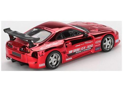 Toyota Supra (A80) GT-300 Top Secret Red Chrome (LHD) Blister Packaging 1:64 Scale Diecast Model Car – MINI GT-MINI GT-Diecast Model Centre