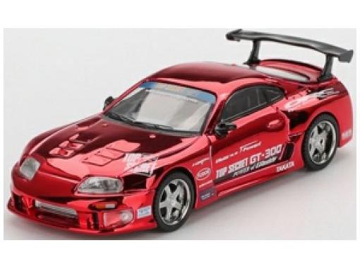 Toyota Supra (A80) GT-300 Top Secret Red Chrome (RHD) 1:64 Scale Diecast Model Car – MINI GT-MINI GT-Diecast Model Centre