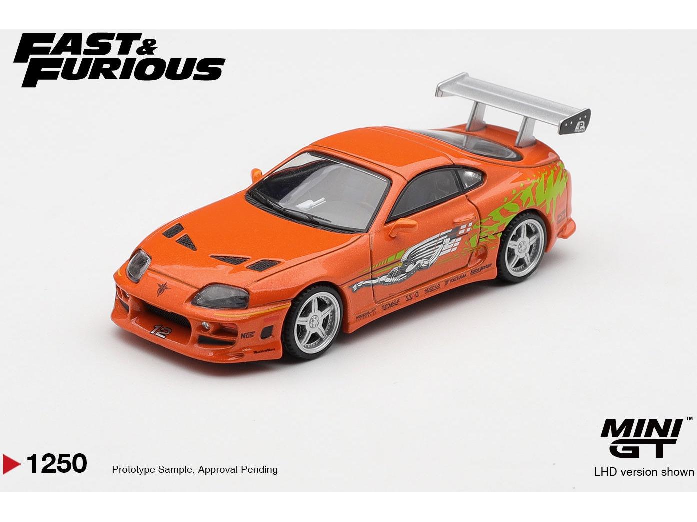 Toyota Supra Bomex The Fast and Furious Brian 'O Conner (LHD) Blister Packaging 1:64 Scale Diecast Model Car – MINI GT-MINI GT-Diecast Model Centre