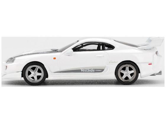 Toyota Supra Veilside Combat V-I White (LHD) Blister Packaging 1:64 Scale Diecast Model Car – MINI GT-MINI GT-Diecast Model Centre