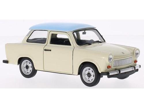 Trabant 601 Cream/Blue 1:24 Scale Welly Diecast Model-Welly-Diecast Model Centre