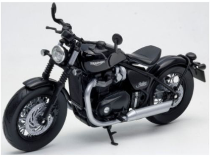 Triumph Bonneville Bobber Black - 1:12 Scale-Welly-Diecast Model Centre