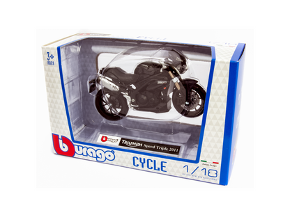 Triumph Speed Triple 2011 black - 1:18 Scale Motorbike Model-Bburago-Diecast Model Centre