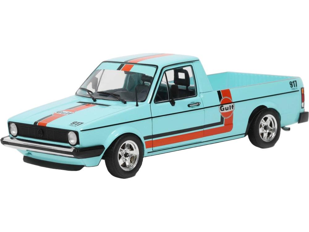 VW Caddy Mk1 Oil Service Blue 1982 1:18 Scale Diecast Pickup – Solido-Solido-Diecast Model Centre