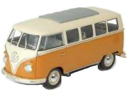 VW Classical Bus 1963 Yellow/White 1:24 Scale Diecast – Welly-Welly-Diecast Model Centre