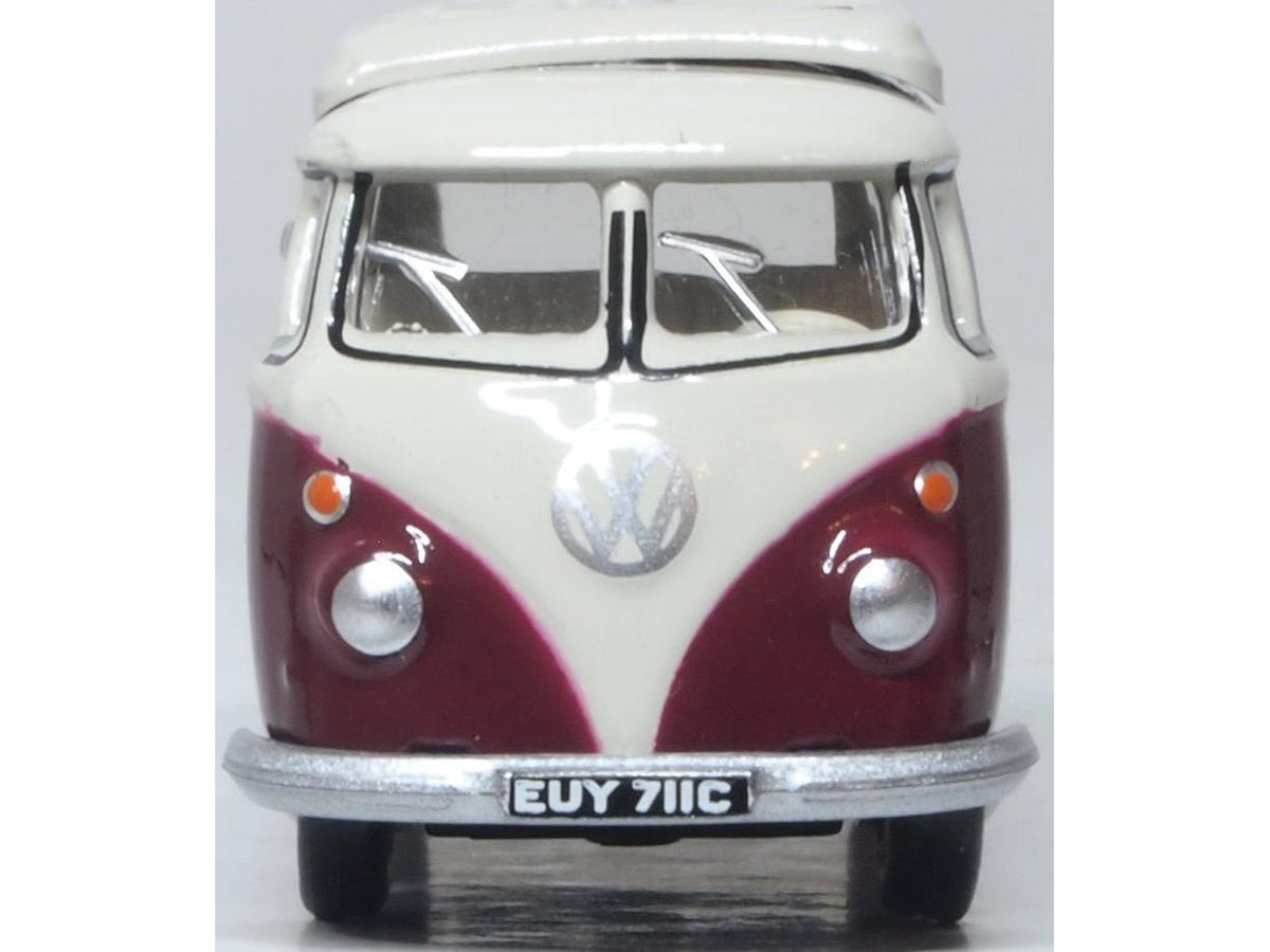 VW T1 Camper Titan Red/Beige Grey 1:76 Scale Diecast Van – Oxford Diecast-Oxford Diecast-Diecast Model Centre