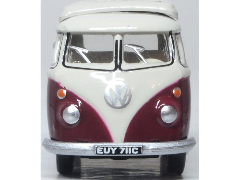 VW T1 Camper Titan Red/Beige Grey 1:76 Scale Diecast Van – Oxford Diecast-Oxford Diecast-Diecast Model Centre
