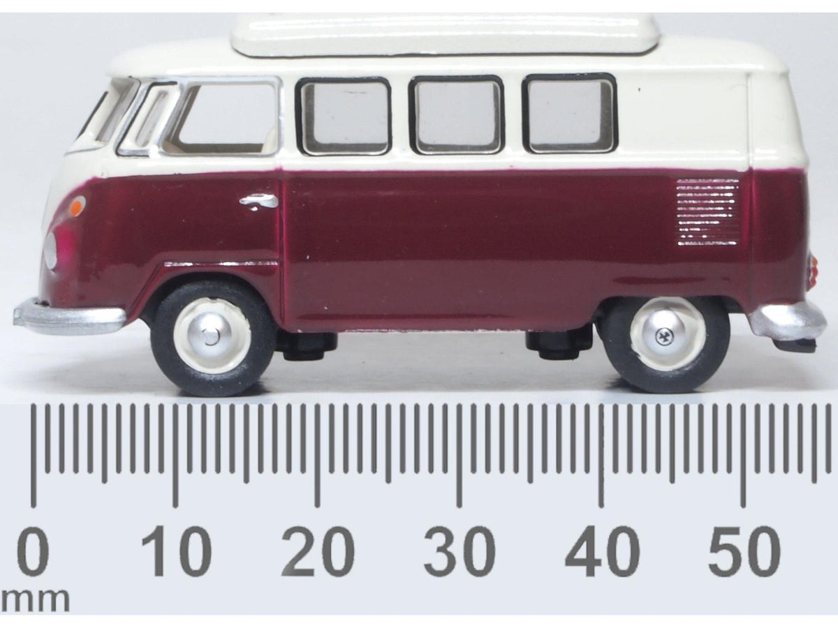 VW T1 Camper Titan Red/Beige Grey 1:76 Scale Diecast Van – Oxford Diecast-Oxford Diecast-Diecast Model Centre