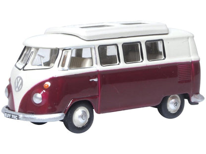 VW T1 Camper Titan Red/Beige Grey 1:76 Scale Diecast Van – Oxford Diecast-Oxford Diecast-Diecast Model Centre
