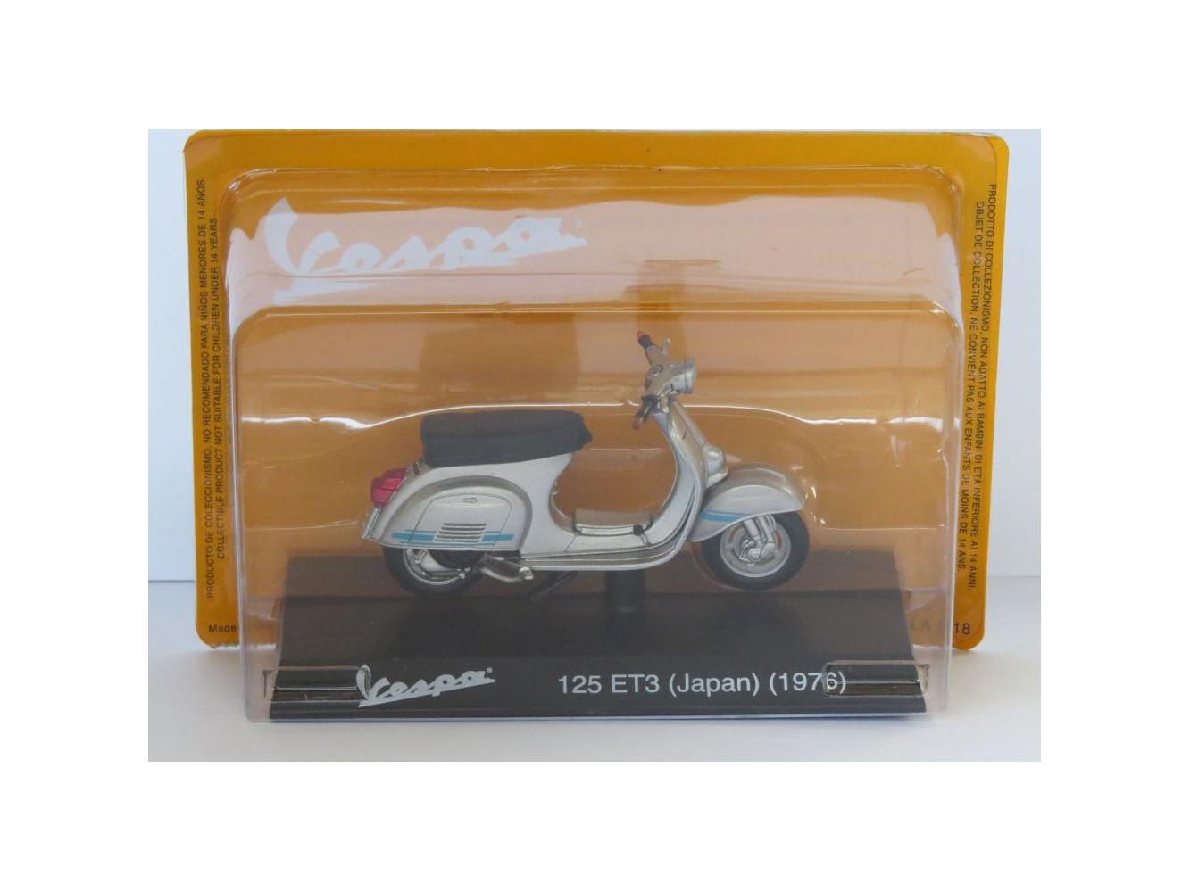 Vespa 125 ET3 (Japan) 1976 silver - 1:18 Scale Diecast Model Scooter-Unbranded-Diecast Model Centre